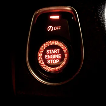 

Car styling ENGINE START STOP switch button Cover Sticker For BMW X1 X2 X3 X4 X5 X6 F25 F26 F15 F16 F48 F49 F39 Auto Accessories