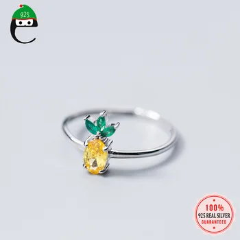 

ElfoPlataSi Top 100% 925 Sterling Silver Fashion Jewelry Cut Pineapple Cocktail Ring Sizable 5 6 7 Girls Kids Xmas Gift XY657