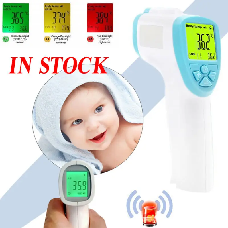 

No Touch Temperature Gun Thermometers Infrared Digital Children Baby Adult Forehead Thermometer
