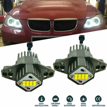

8-LED Angel Eye Lights Halo Ring White 2000LM Dustproof For BMW E90 E91