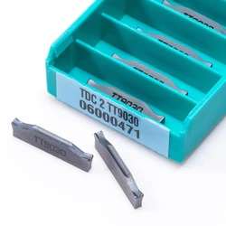 Liga dura lâmina grooving ferramentas tdc2 tdc3 tdc4 tt9030 carboneto inserções tdc entalho tdc 2 3 4 ferramentas torno cnc ferramentas de torneamento
