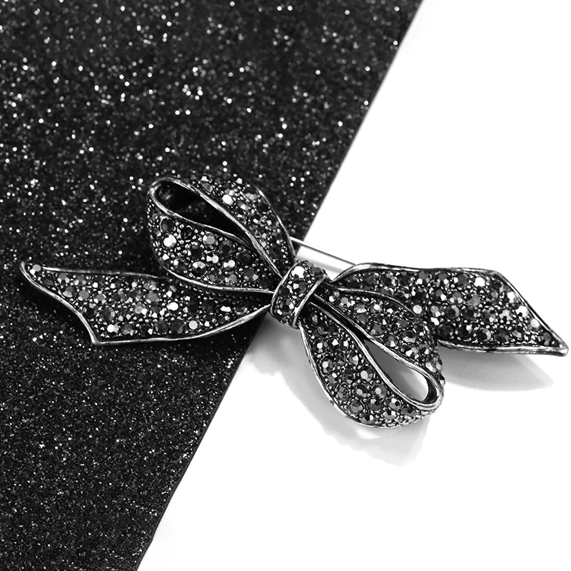 H730418X抹黑水钻蝴蝶结胸针 (8)