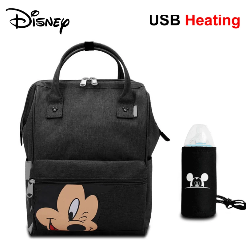 Disney сумки для ухода за материнством для мамы USB детские пеленки сумка органайзер водонепроницаемый рюкзак для коляски Дисней мама пеленания Влажные Сумки - Цвет: 22