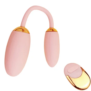 Dual Vibrator Double Head Jump Egg Dildo Vibrators Clit Vagina Massage Anal Butt Plug Adult Erotic Sex Toy For Women Masturbator 8