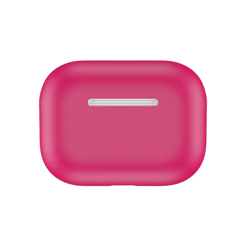 Rose Red Ультратонкий Мягкий силиконовый чехол для Apple Airpods Pro, Модный милый однотонный чехол для наушников с Bluetooth для Airpods 3 Capa - Цвет: Rose Red