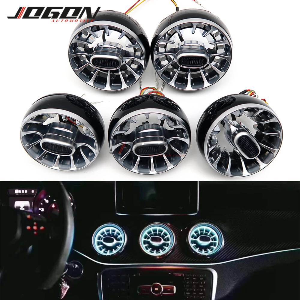 12 Colors AC Condition Air Vent Outlet Turbo Trim Atmosphere Ambient Light Lamp For Mercedes Benz GLA X156 CLA C117 2014-2019 | Автомобили