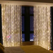 3M LED Fairy Lights Garland Remote Control Curtain Lamp USB String Lights garland on the window Christmas Decorations for Home