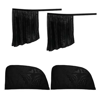

4 PCS Summer UV Protection Car Front Rear Side Window Sun Shade Anti-mosquito Car Sunshade Net Mesh CurtainHOT1