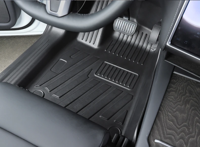 LUCKEASY автомобильный Модернизированный коврик для ног TPE на заказ подходит для любой погоды для Tesla модель X высокая сторона окружающей среды