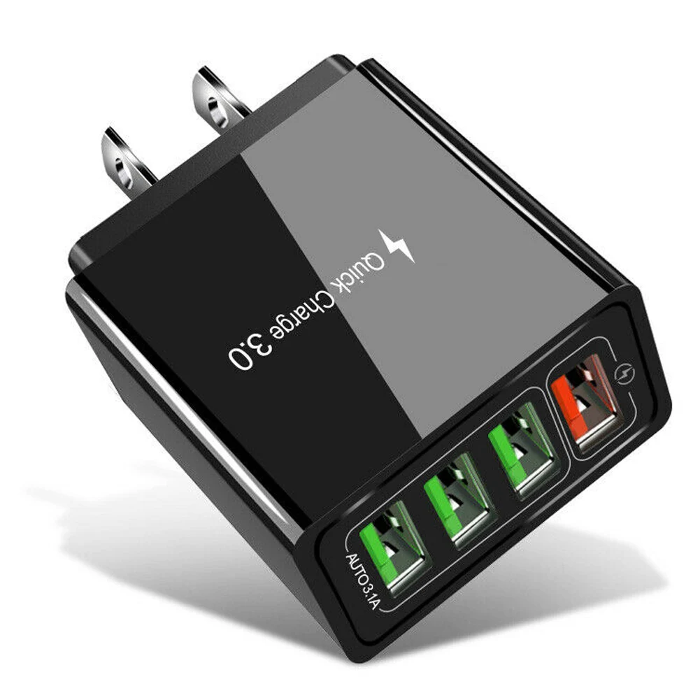 

QC3.0 Fast Quick Charger 4 USB Ports Hub Wall Charger Power Adapter PUO88
