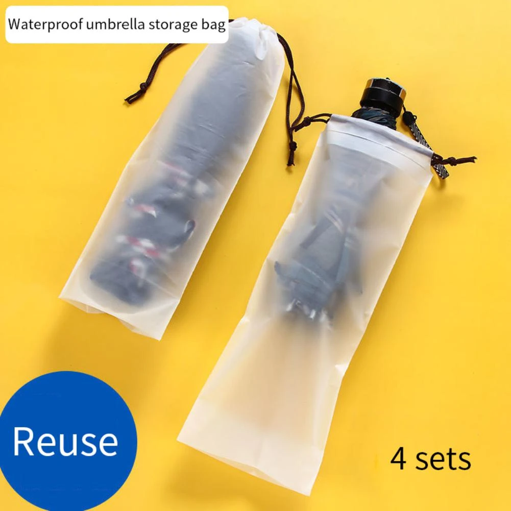 1pcs Matte Transparent Eva Umbrella Bag transparent Plastic Storage Reusable Portable Waterproof