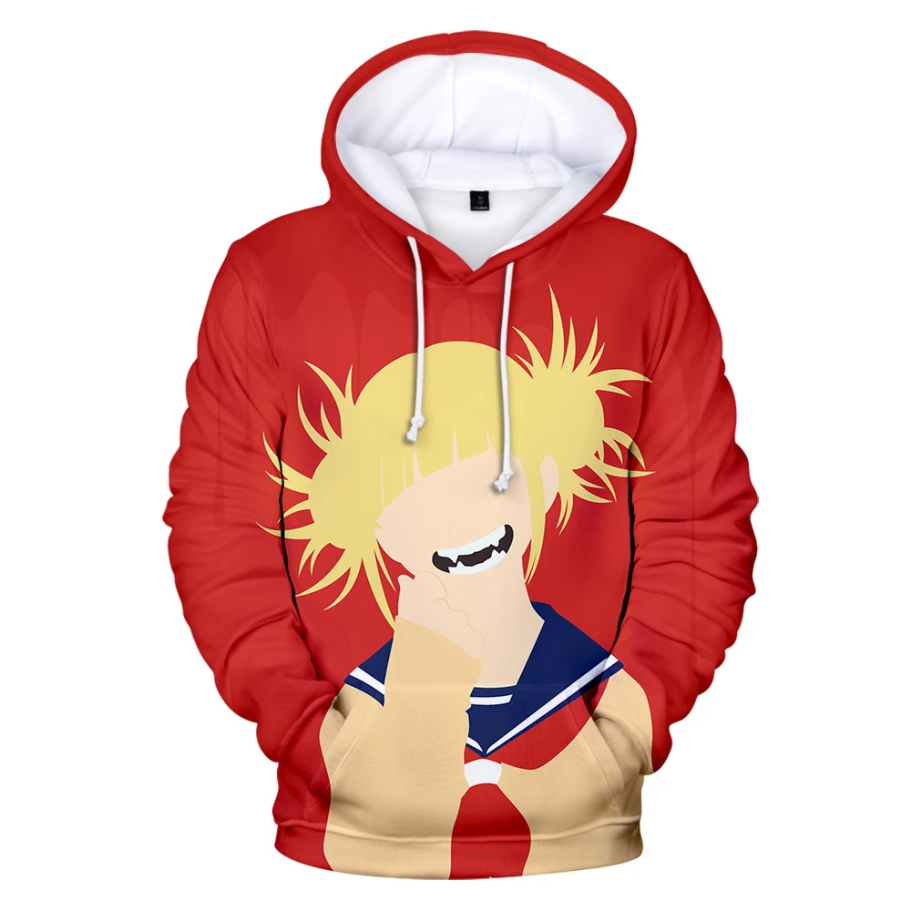 Модные толстовки Kawaii Himiko Toga с 3D принтом, толстовки для мальчиков и девочек, теплые осенние пуловеры с длинными рукавами, новинка, молодежная одежда с 3d принтом