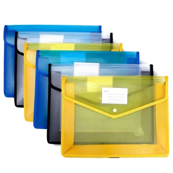 

[6 Pack] Pp Folders with Closure and Pockets, Expandable Envelope Wallet, 14.5 Inch X11 Inch, 2.8 Inch Expansion, File Folder wi