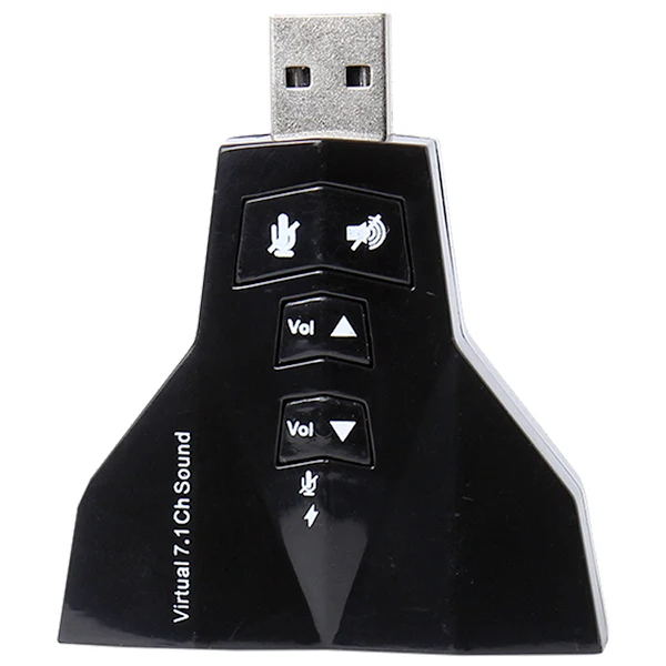 Виртуальный 7,1 канальный USB 2,0 3D Аудио Звуковая карта адаптер микрофонный динамик
