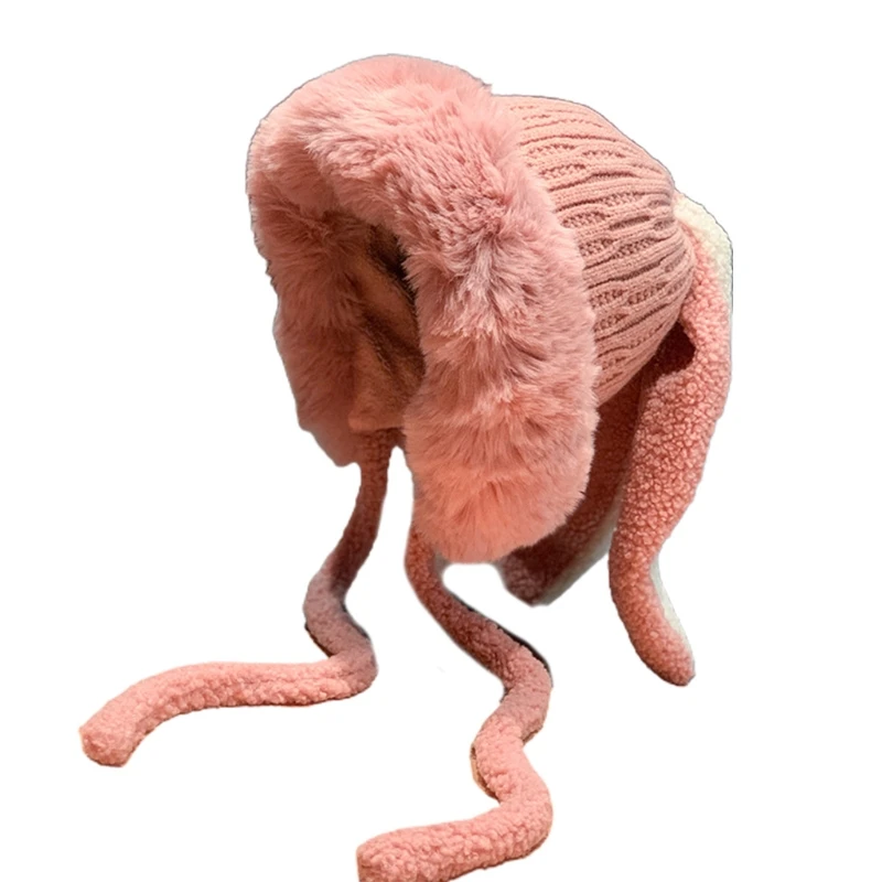 

Cute Bunny Ears Hat with Ear Covering Hat Rabbit Plush Hat for Women Girls Cosplay Party Favors Kids Birthday Gifts