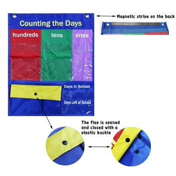 

10 Giant Standard Insert Card Home Scheduling Easy Mounting Transparent Pocket Chart Classroom Teaching Learning Resources