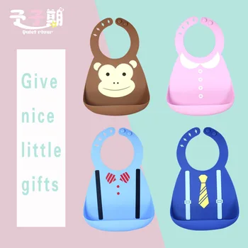 

Waterproof Baby Silicone Bibs Burp Cloths Toddler Kids Adjustable Feeding Apron Saliva for Eating Rice Painting bandana mask