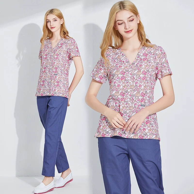 

Dental surgeon operates a medical uniform for plastic and cosmetic surgeons of the same style for men and women