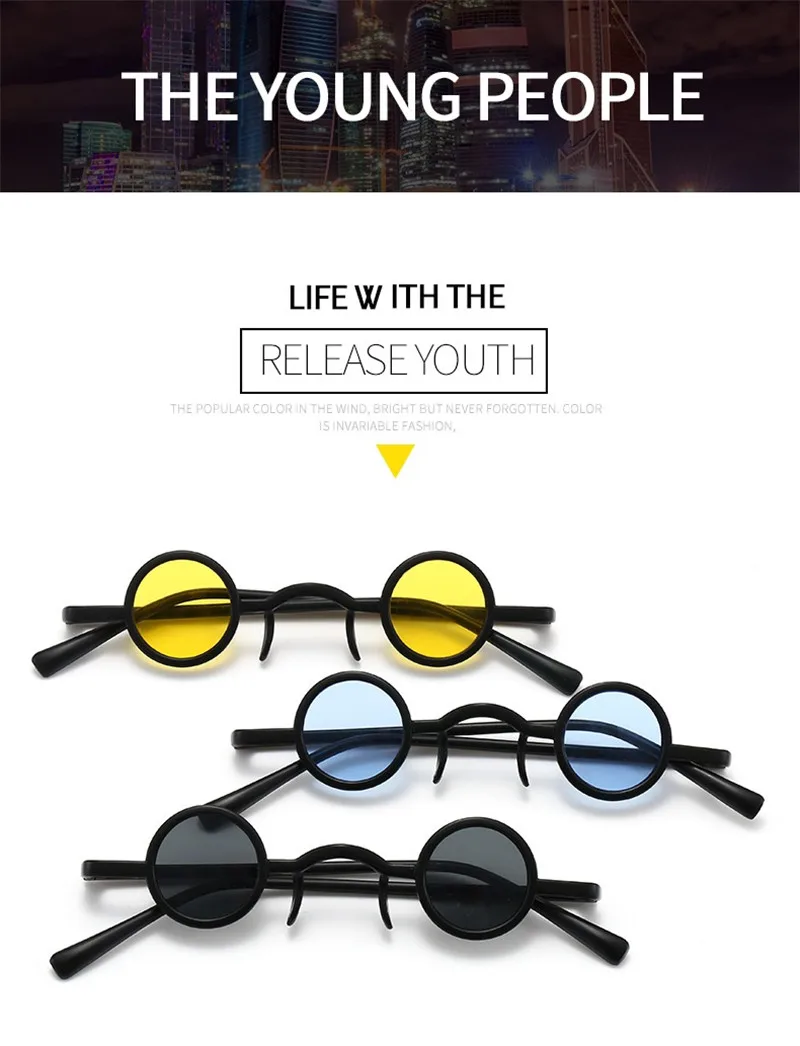 Best Tiny Round Sunglasses for Men Gothic Steampunk UV400 Best Tiny Round Sunglasses for Men Gothic Steampunk UV400