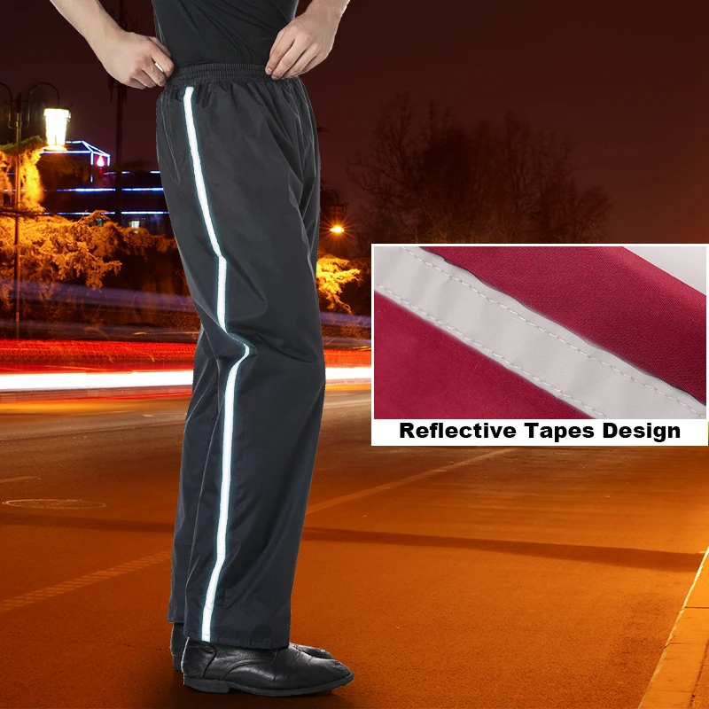 Skup QIAN nieprzemakalny płaszcz przeciwdeszczowy kobiety mężczyźni spodnie przeciwdeszczowe Outdoor grubsze wodoodporne spodnie motocyklowe wędkarstwo Camping sprzęt przeciwdeszczowy spodnie