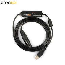 DOREMiDi-Cable USB a DMX/RDM con indicador magnético, protector de anillo, adaptador de velocidad completa USB2.0
