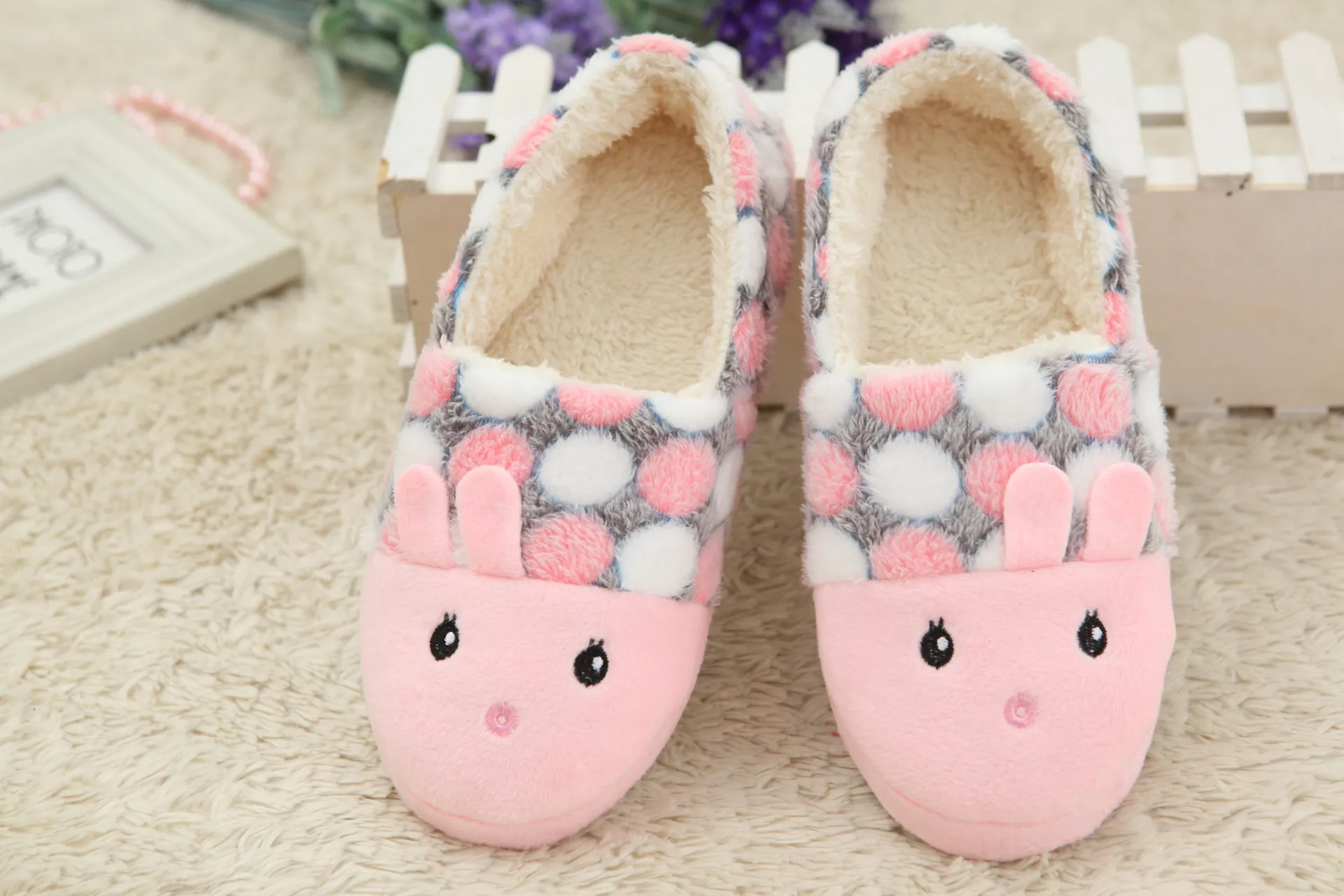 Новая Теплая обувь с рисунком клубники KT cat bunny осенне-зимняя сумка с мягкой подошвой