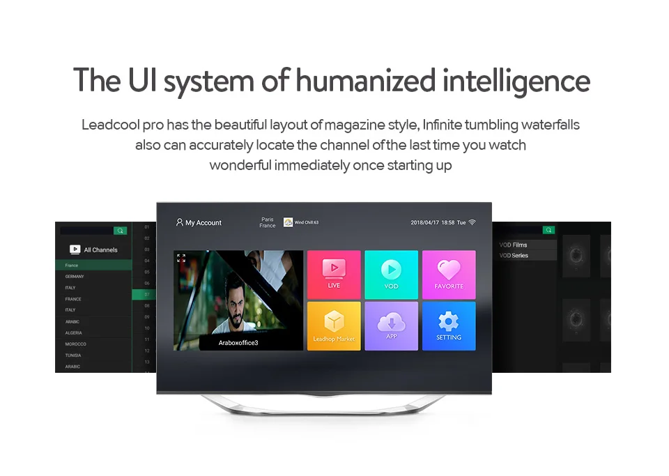 QHDTV 1 год IPTV Франция арабский IPTV Leadcool Pro Android 8,1 2+ 16G четырехъядерный Италия Нидерланды Бельгия Испания IPTV подписка