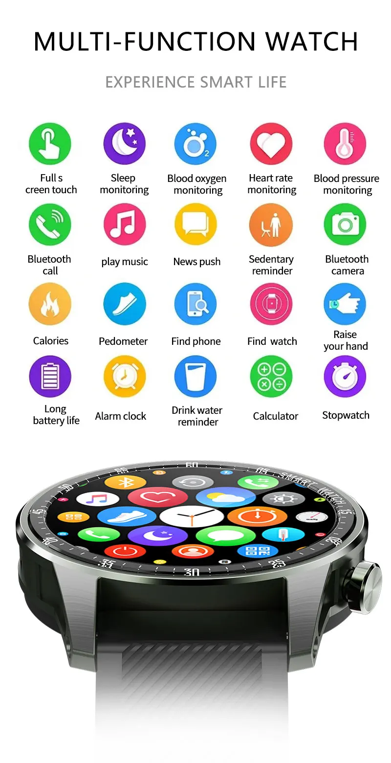 UGUMO 2022 New Smart Watch IP68 Waterproof SmartWatch BT call Answer temperature Heart Rate Monitor blood pressure watch bands