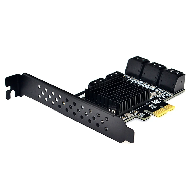Moligh кукла Pci-E Sata 3,0 карты расширения 8-Порты и разъёмы 6G Ssd HDD Ipfs добыча стояк карты расширения Ipfs жесткого диска(черный