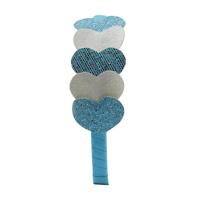 style 1 Adogirl Sequine Loveheart слоистая повязка на голову Блестящий ободок для волос для девочек Детская нарядная лента для волос ручной работы Изысканные аксессуары для волос - Цвет: style 1