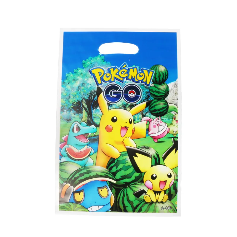 Gift Bag(10Pcs) Пикачу Покемон тематический детский коробочка для конфет на вечеринку одноразовая Салфетка Бумажная чашка скатерть на день рождения принадлежности для детского душа - Цвет: Gift Bag(10Pcs)
