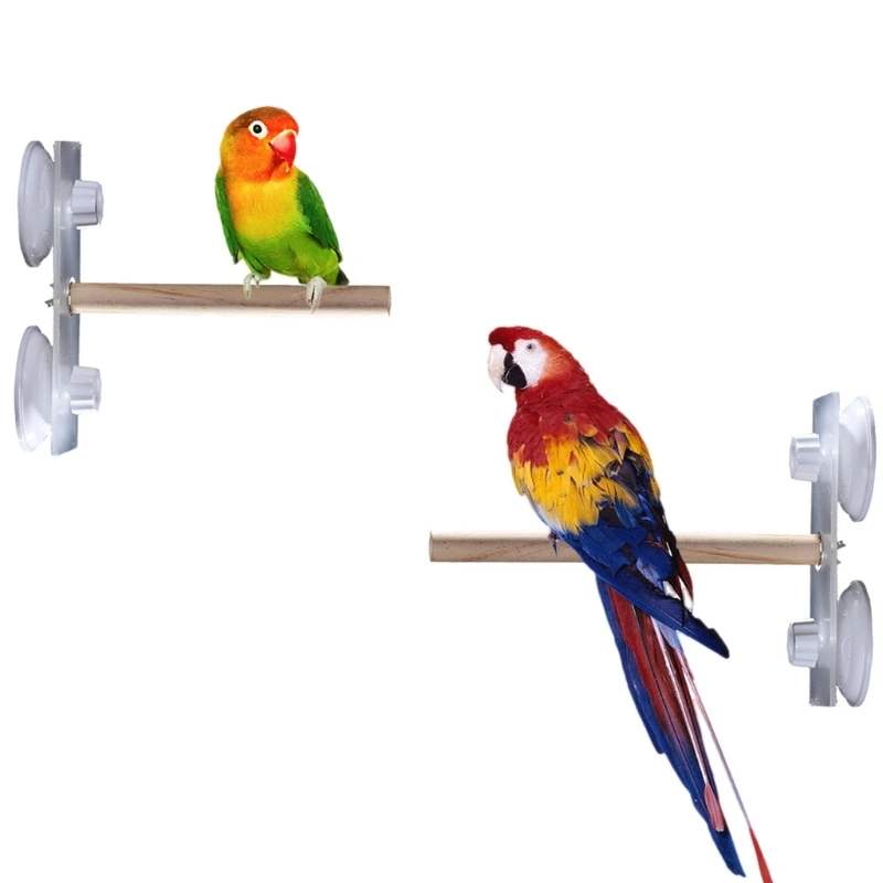 Suction Cup Plastic Parrot Shower Stand Rack Platform Bird Standing Bath Perch