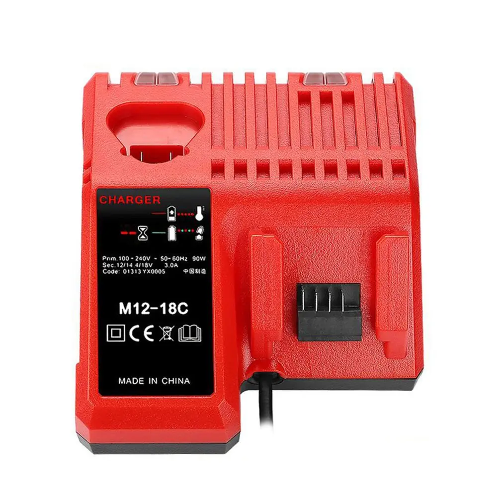 M12-8C инструмент зарядное устройство 110-240 В литий-ионный аккумулятор зарядное устройство для Milwaukee M12 M18 48-11-1815 48-11-1828 48-11-2401 48-11-2402
