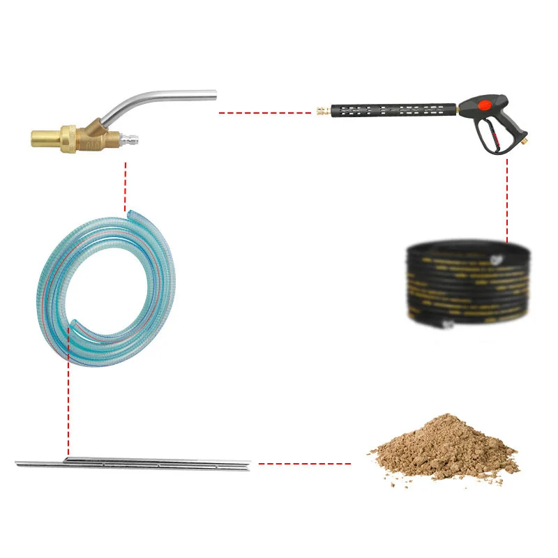 

Pressure Washer Hose 1/4 Inch Quick Connect Cleaning Rust Sandblasting Head UK !