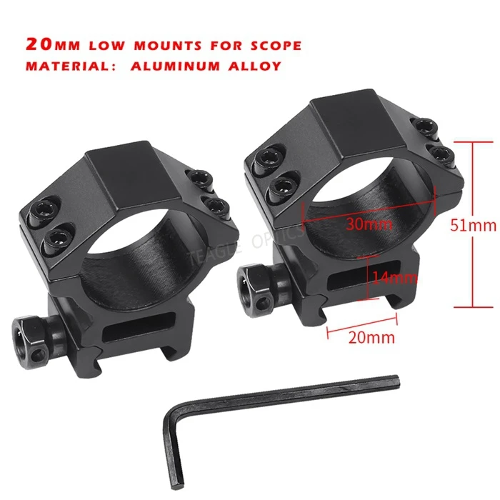 20MM(LOW) TEAGLE ER 4-16x44 FFP компактный прицел охотничий оптический прицел снайперский тактический пистолет прицел подходит. 308win для PCP - Цвет: 20MM(LOW)