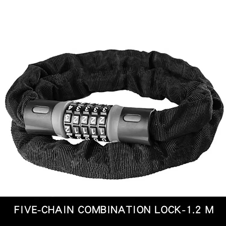 1.2m/1.5m Bicycle Chain Lock Alloy Steel Password Cable Lock On For Motorcycle MTB Mountain Road Bike Anti-theft Security Lock
