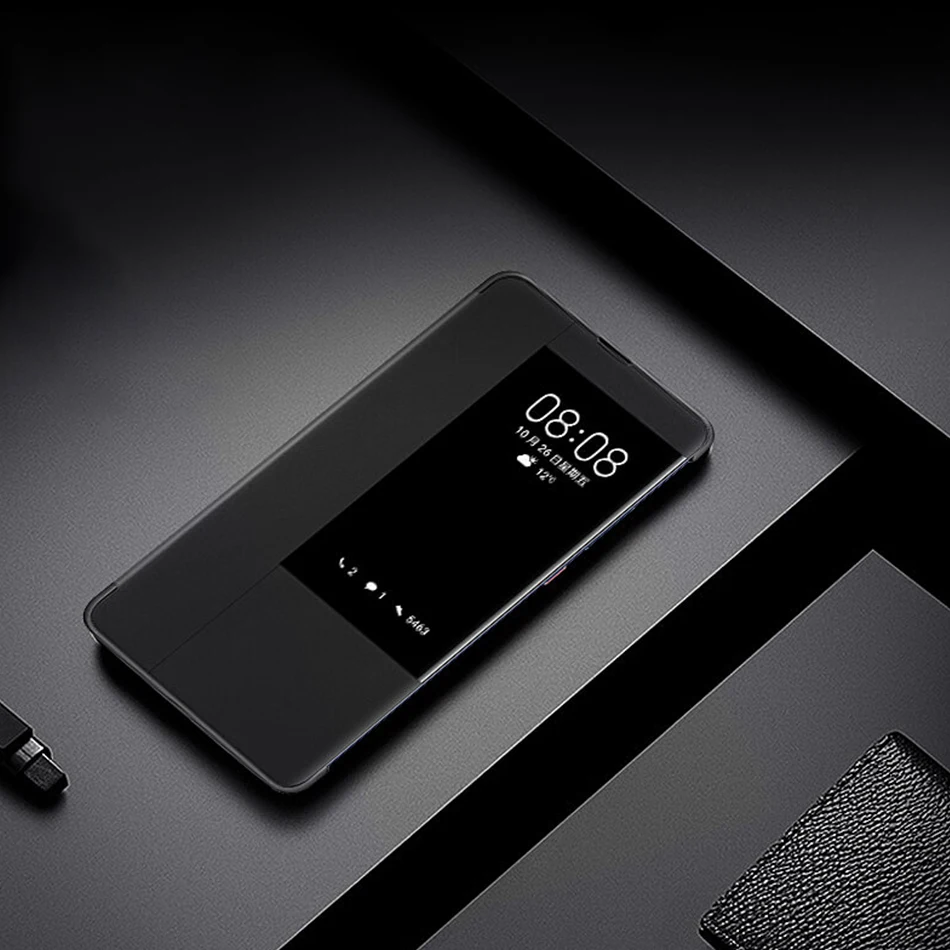 详情13Huawei Mate 20 Flip Case Cover Original Huawei Mate 20 Pro case Smart View Window Touch clear PU Leather Luxury Protective mate20