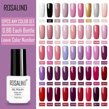 

ROSALIND Varnish Kit UV Gel Nail Polish Set For Nails Manicure Design Art Semi Permanent Nail Extention Nail Gel Lcquer Base Top