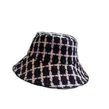 Шапка в рыбацком стиле, Зимняя мода, Ретро стиль, хлопковая шапка в рыбацком стиле, женские шапки в сетку и полоску, женские уличные теплые Непродуваемые шапки, TG0169