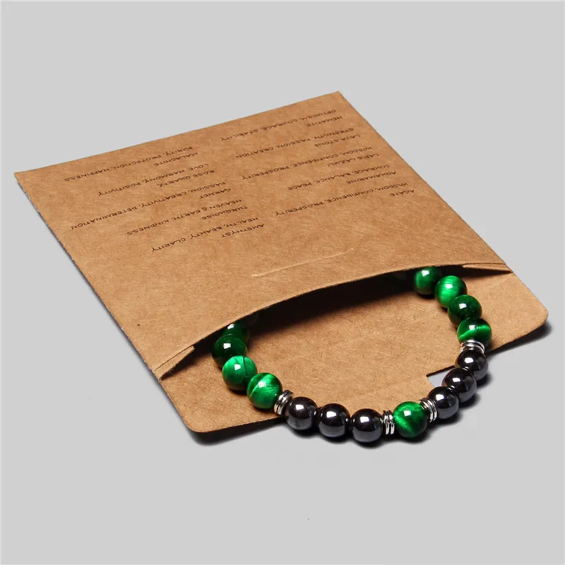 8mm Natural Hematite Tiger Eye Bead Classic Pack Healing Stone Bracelets - Image 4