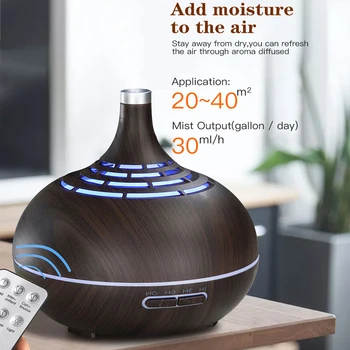 

400ml Oil Diffuser Ultrasonic Air Humidifier APP WiFi Control Mist Maker Aroma Essential LED Night Light Home Office Humidifier