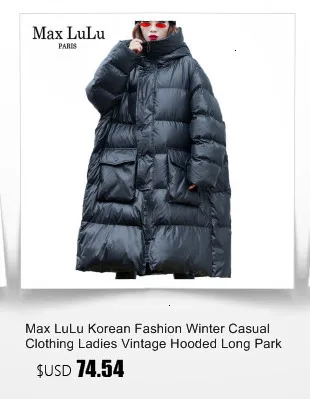Max LuLu корейская модная зимняя куртка Теплая стеганая одежда женские длинные полосатые парки женские пальто с капюшоном Повседневная Уличная одежда