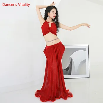 

Belly Dance Shirt Practice Clothes Female Adult Elegant Exercise Top Oriental Dancing Profession Performance Long Skirt Suit