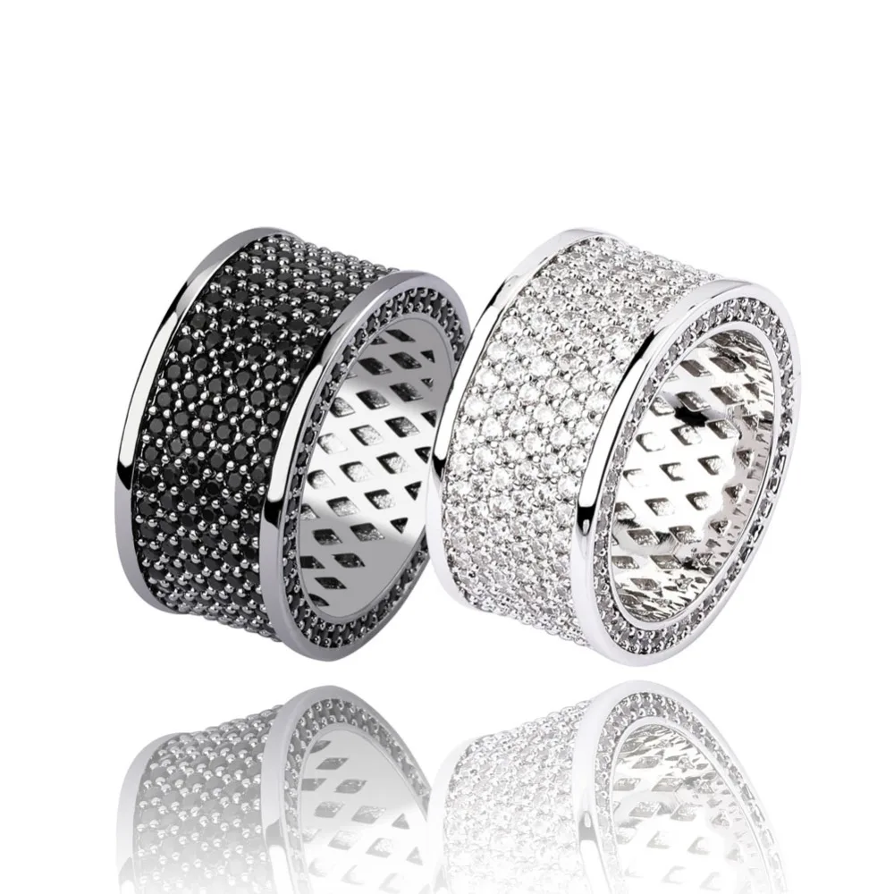 TOPGRILLZ Micro Pave Iced Out Bling AAA+ кубический циркон круглые кольца хип хоп рок ювелирные изделия медное кольцо из материала для мужчин и женщин