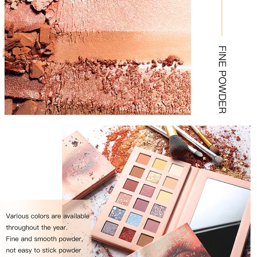 Shimmer Eye Shadow Palette 18 Colors Matte Long Lasting Smoky Makeup Professional Shadow Palette INS Same Style Cosmetics#YJ2