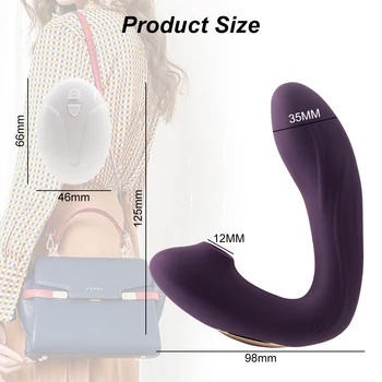 Clitoral Sucking Vibrator Heating Mode 2In1 Dildo Clit Sucker Clitoris Nipple Stimulation Remote G spot Adult Sex Toys for Women 4