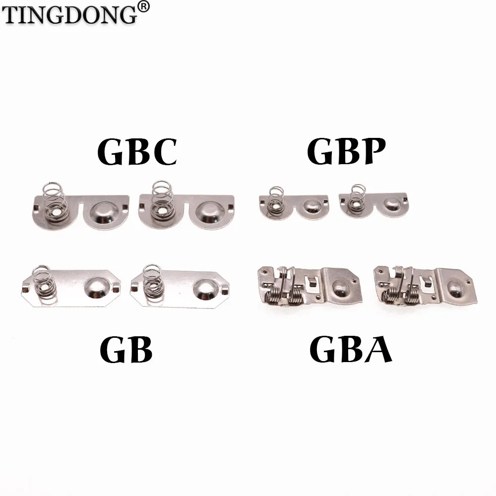 8Pcs Terminali Batteria Contatti A Molla Sostituzione Molla Batteria Per Nintendo Game Boy Advance Console Di Gioco Per Gba Gbc Gb Dmg