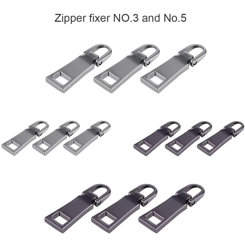 10Pcs Zipper Pull Tab Replacement For Clothes Jacket Luggage Suitcase Card Detachable zipper pullers