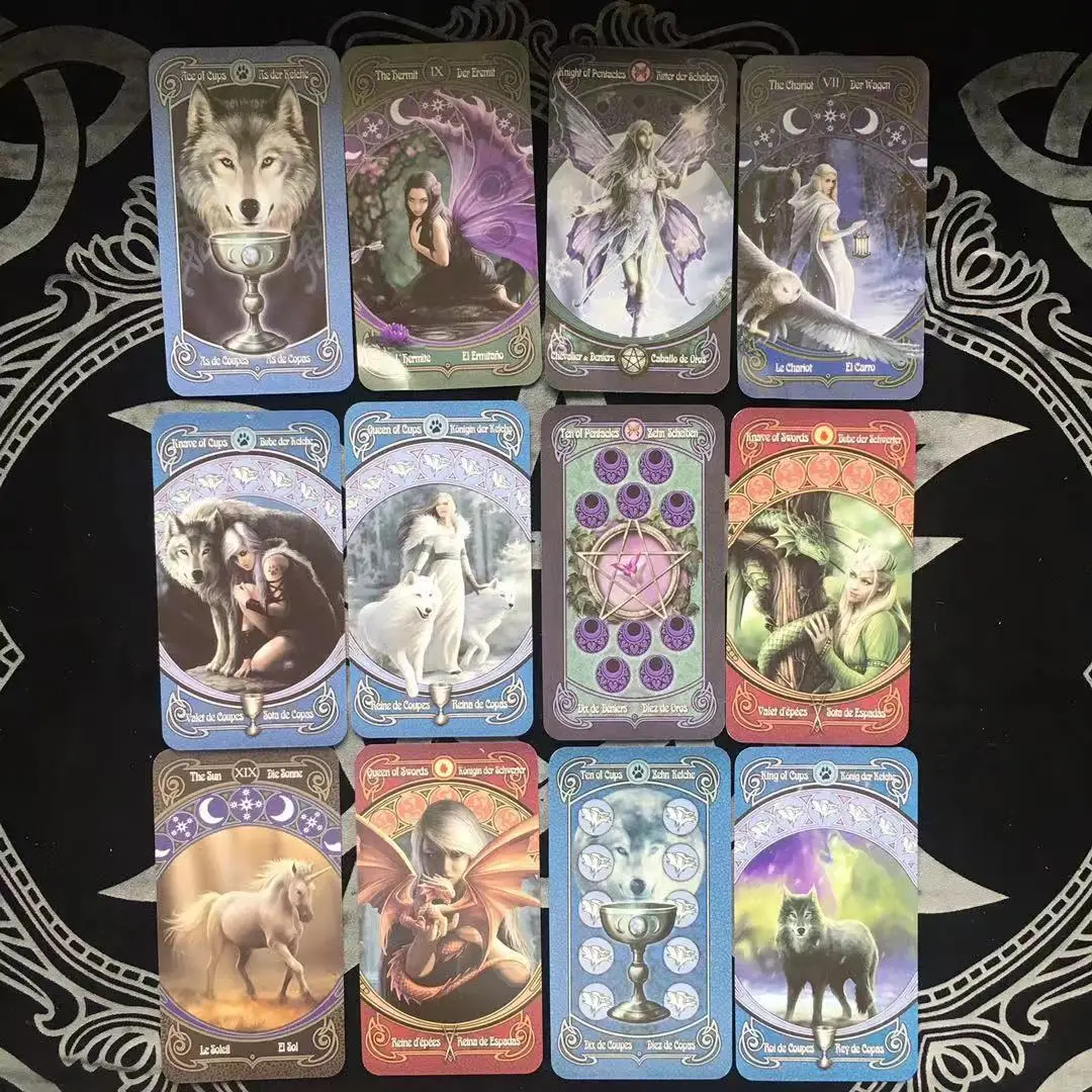 Английские карты Таро колода настольная игра карточная колесо года shadowscapes familiars animal rider waite easy england Таро deviant moon