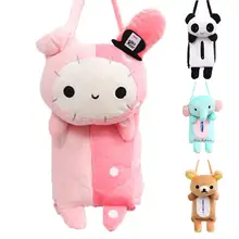 Горячая, новые высококачественные плюшевые, полипропиленовые, хлопковые многофункциональные милые животные подвесная коробка из ткани, автомобильный домашний мультяшный бумажный мешок для полотенец